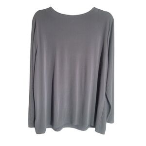 Susan Graver Charcoal Long Sleeve Top